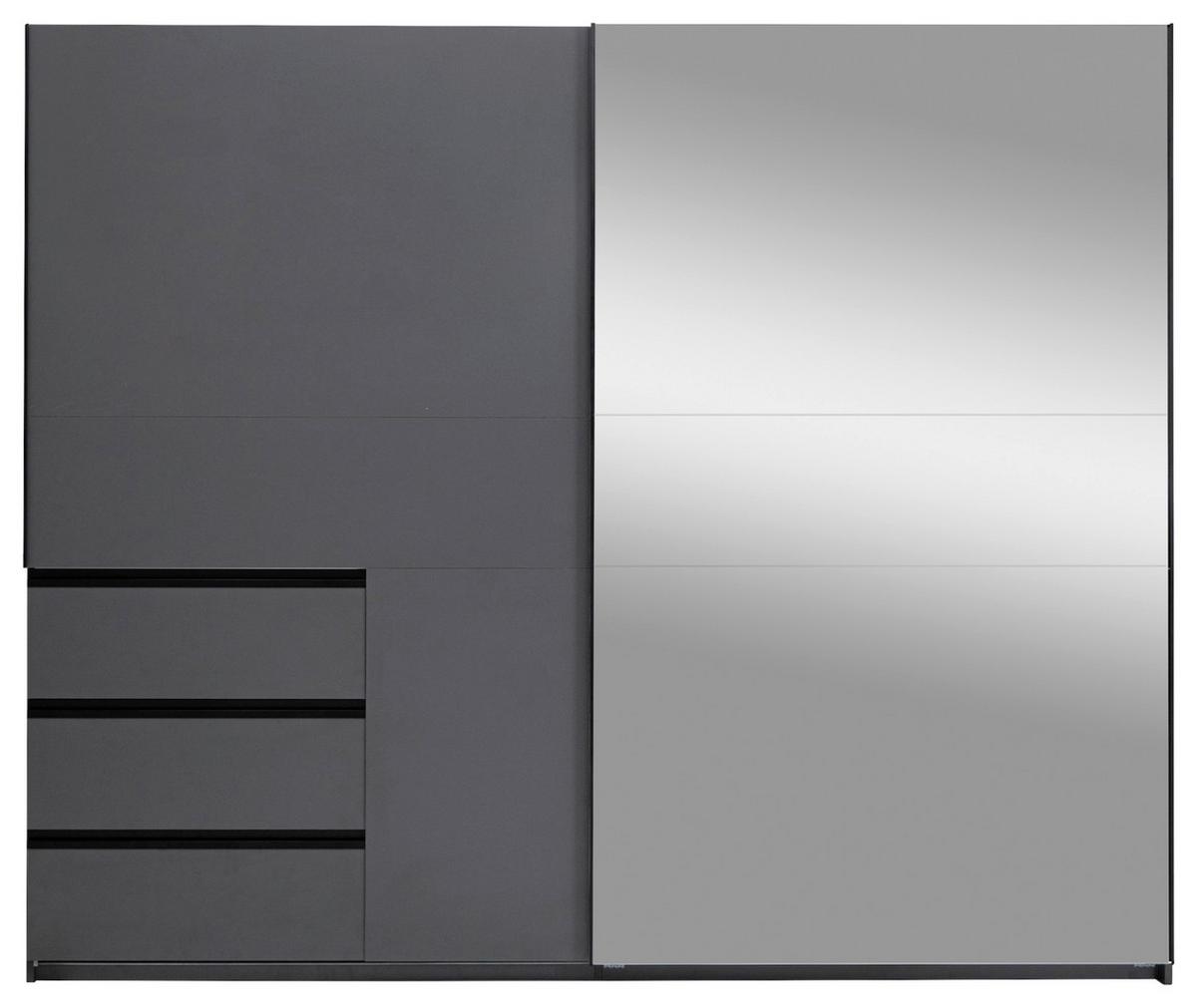 SCHIEBETÜRENSCHRANK Wilma Graphitfarben B: 250cm - Graphitfarben, MODERN, Holzwerkstoff (250/210/62cm) - P & B