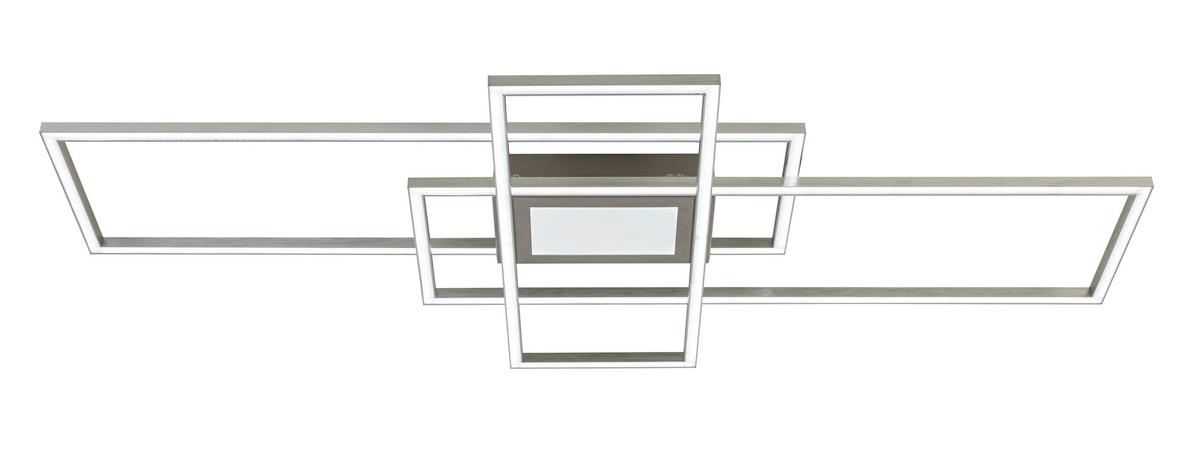 LED-Deckenleuchte Christina - Alufarben/Weiß, Basics, Kunststoff/Metall (45,8/100/6,4cm) - Luca Bessoni