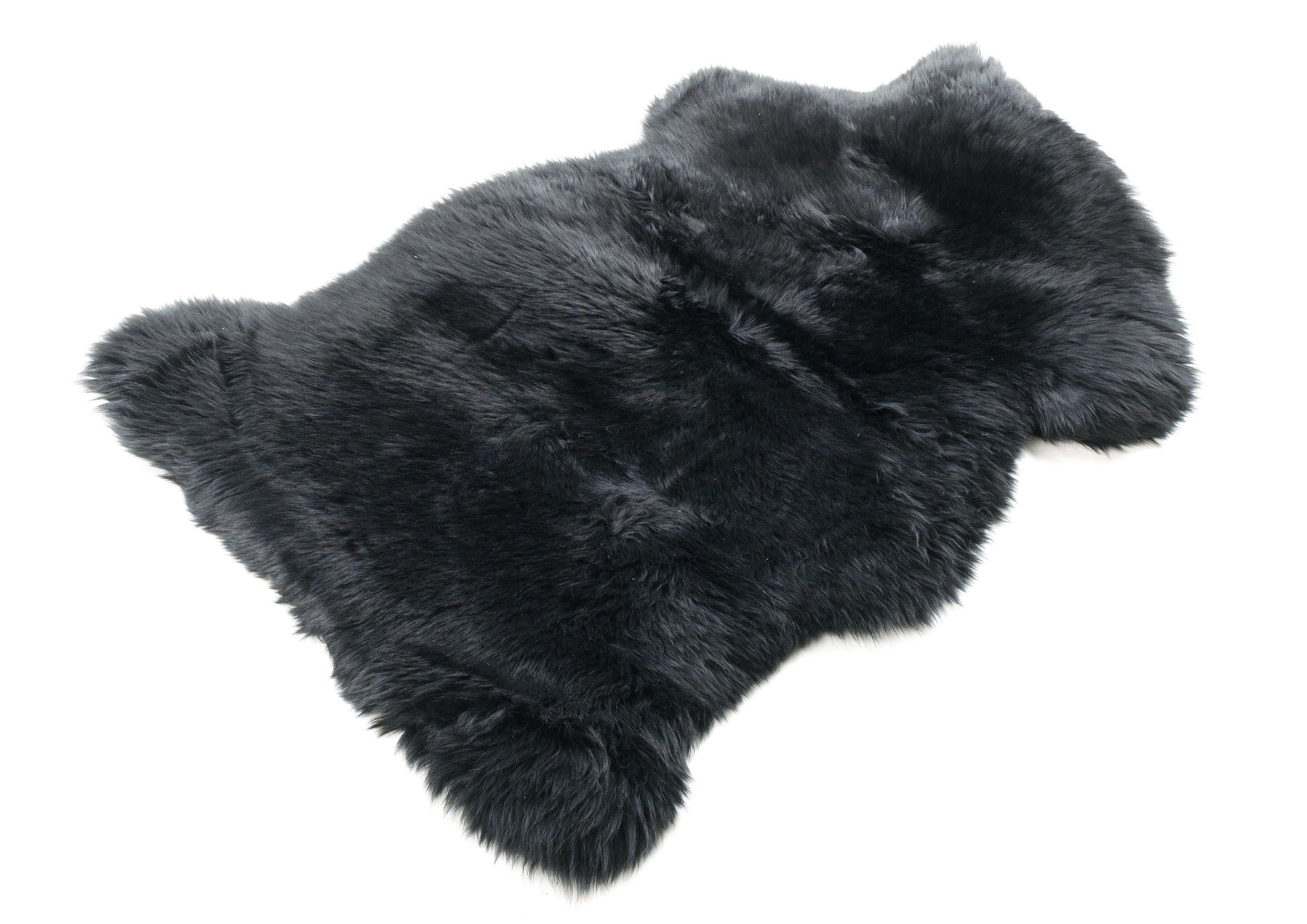 Schaffell Schwarz 60x90 Cm - Schwarz, Natur, Fell (60/90cm) - Linea Natura