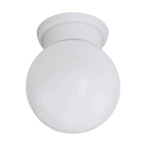 Deckenleuchte Durelo Ø 16 cm, 1-Flammig, Rund - Weiß, Basics, Glas/Kunststoff (16/19,5cm) - Eglo