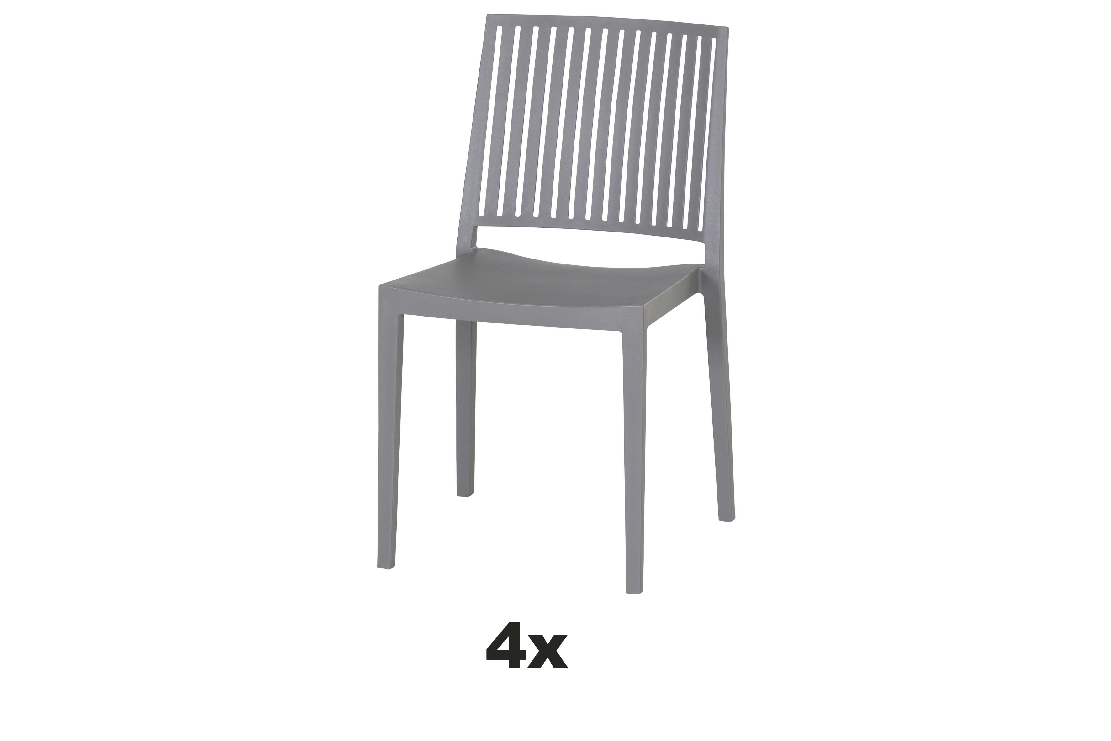 Stapelstuhl T20105 - Grau, Basics, Kunststoff (57/80/56cm) - Siena Garden