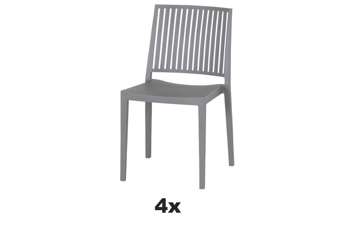 Stapelstuhl T20105 - Grau, Basics, Kunststoff (57/80/56cm) - Siena Garden