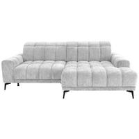 Rohová sedačka LAYA, pravá, stříbrná žinylka KANSAS - barvy stříbra/hořčicově žlutá, Moderní, textil (250/155cm) - Premium Living