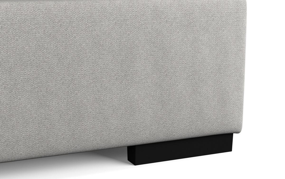 Boxspringbett mit Topper 180x200 cm Mammut,silberfarben - Silberfarben/Schwarz, KONVENTIONELL, Holz/Holzwerkstoff (180/200cm) - MID.YOU