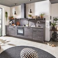 Einbauküchen Pn 100 Frei Planbar Modernes Design - Anthrazit, Holzwerkstoff - Pino