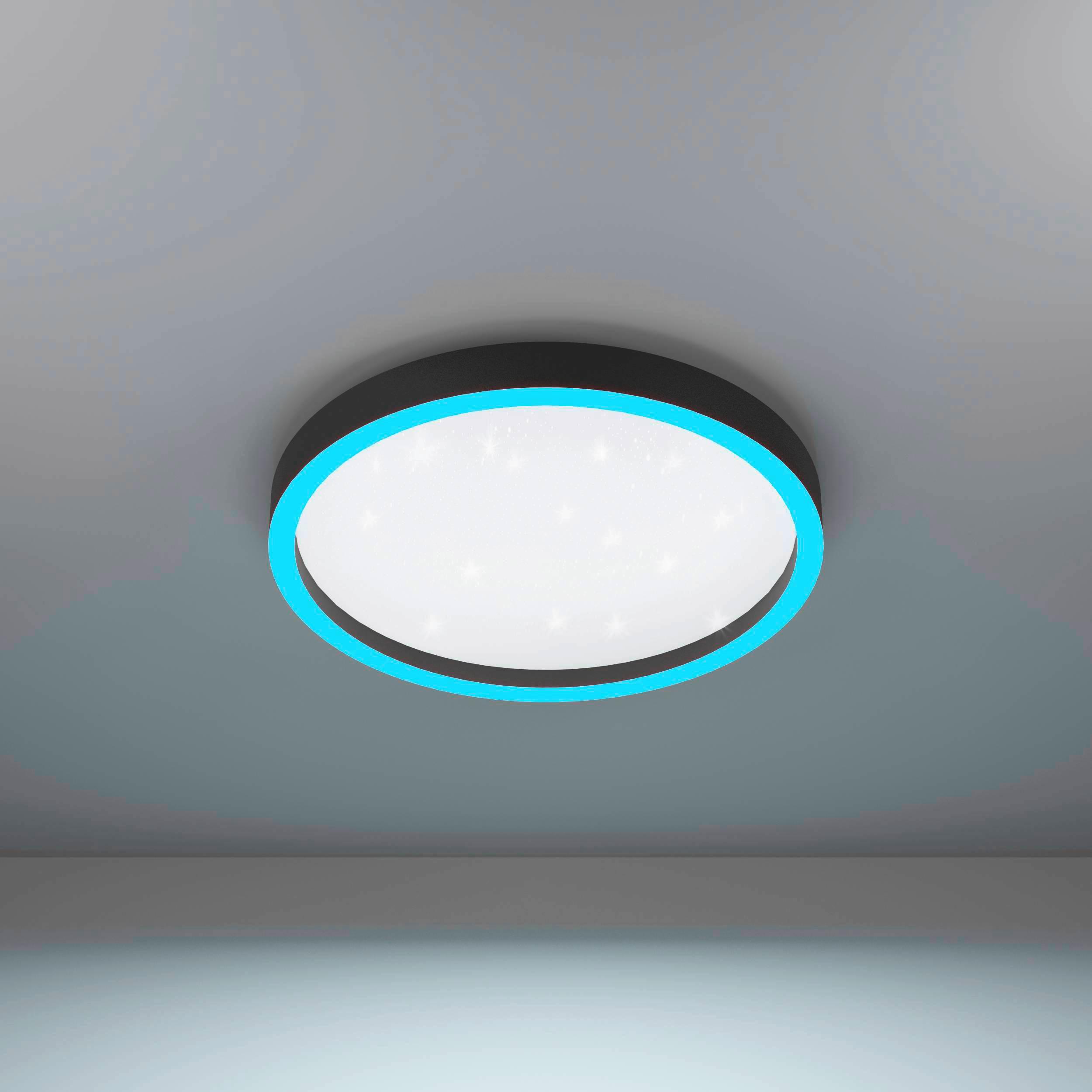 LED-Deckenleuchte Montemorelos Z Ø 42 cm Farbwechsler - Weiß, Design, Kunststoff/Metall (42/7cm) - Eglo