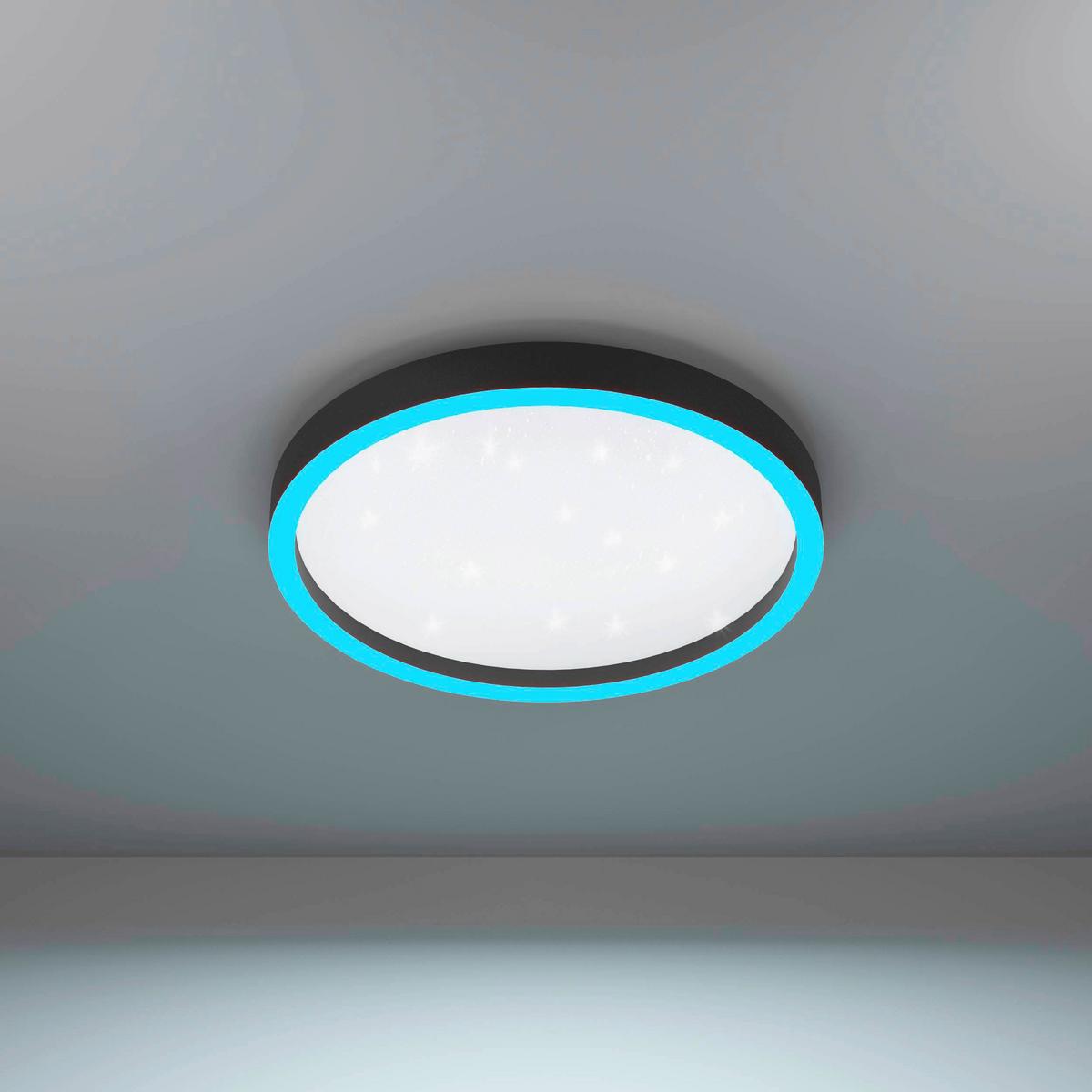 Led-deckenleuchte Montemorelos Z Ø 42 Cm Farbwechsler - Weiß, Design, Kunststoff/Metall (42/7cm) - Eglo