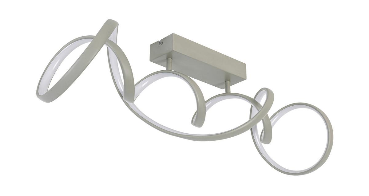 Led Mennyezeti Lámpa Krispin - homokszínű/fehér, Modern, műanyag/fém (75/19/23cm) - Luca Bessoni