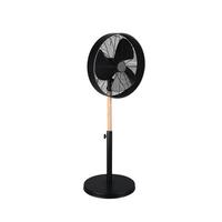 Standventilator Viking Braun Schwarz D: 45 Cm - Schwarz/Braun, KONVENTIONELL, Holz/Metall (45/120,50cm)