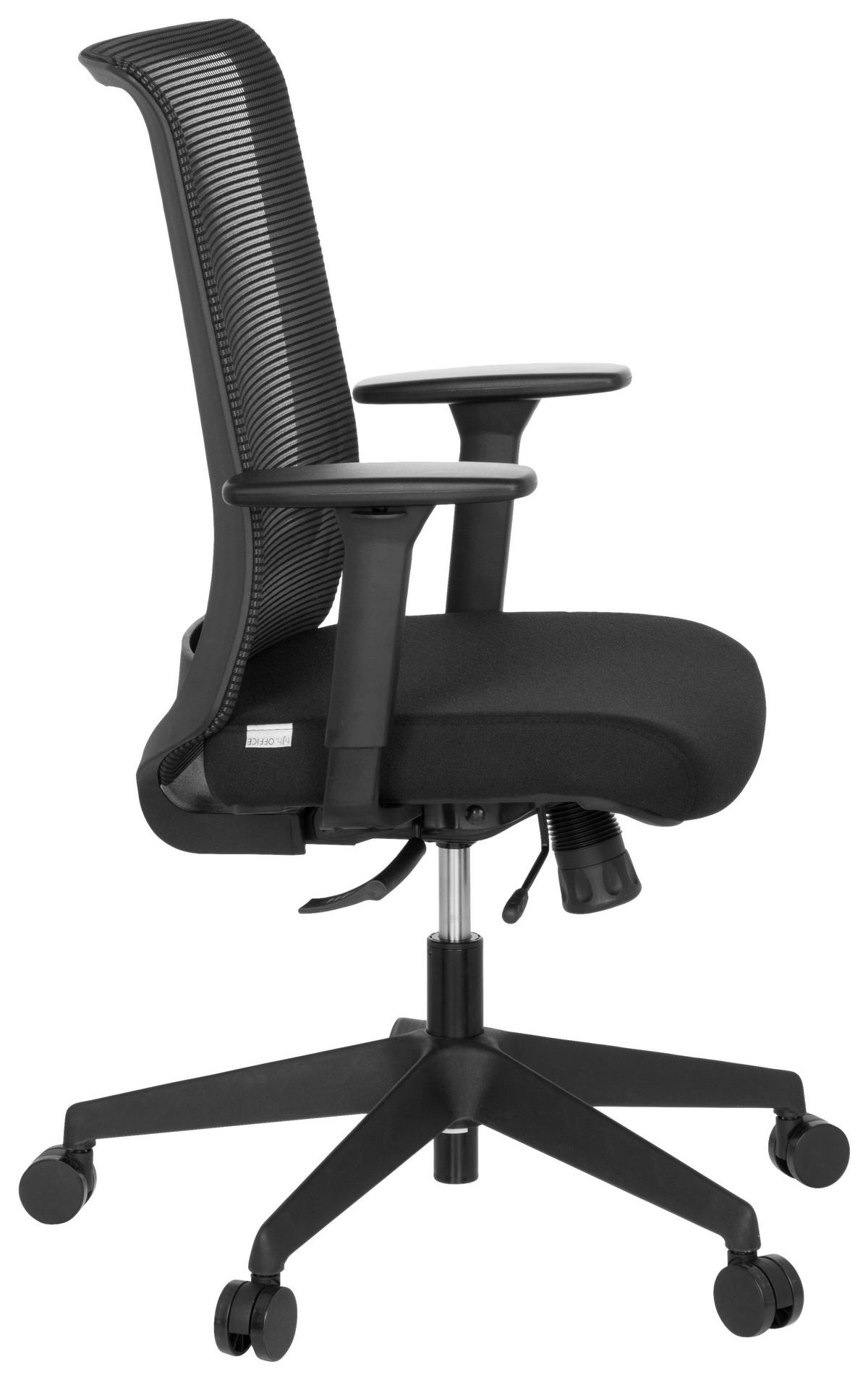 Drehstuhl Coniston Schwarz - Schwarz, MODERN, Kunststoff/Textil (65/108/54cm) - MID.YOU