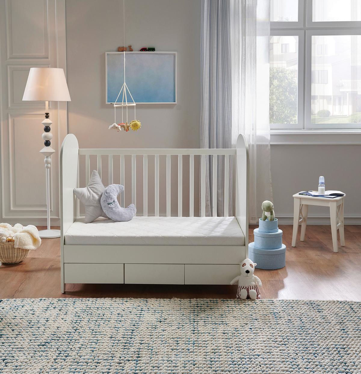 Kindermatratze  Yatas 70x140 cm  Bezug Abnehmbar - Weiß, Basics, Textil (70/140cm) - Yatas