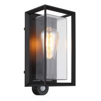 Außenleuchte 31982ss Sensor - Klar/Schwarz, KONVENTIONELL, Kunststoff/Metall (13/28/12,2cm) - Globo