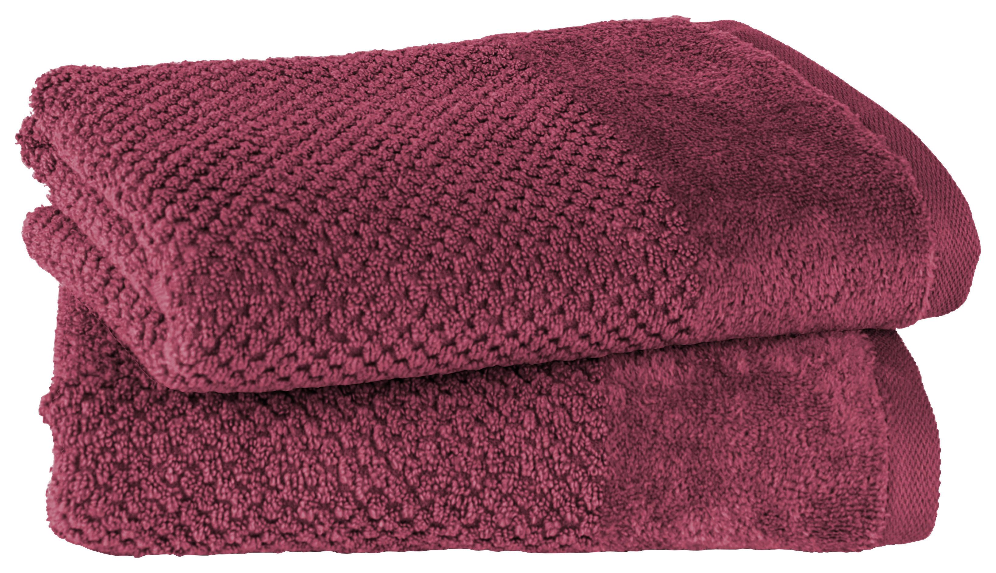 HANDTUCHSET Popcorn 2er Set Beere - Beere, Basics, Textil (50/100cm)