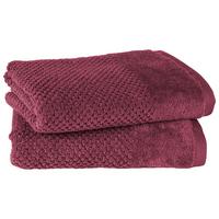 HANDTUCHSET Popcorn 2er Set Beere - Beere, Basics, Textil (50/100cm)