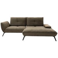 Ecksofa Dover Verstellbar Olivgrün 273x191-207 Cm - Schwarz/Olivgrün, Trend, Holz/Holzwerkstoff (273/191-207cm)