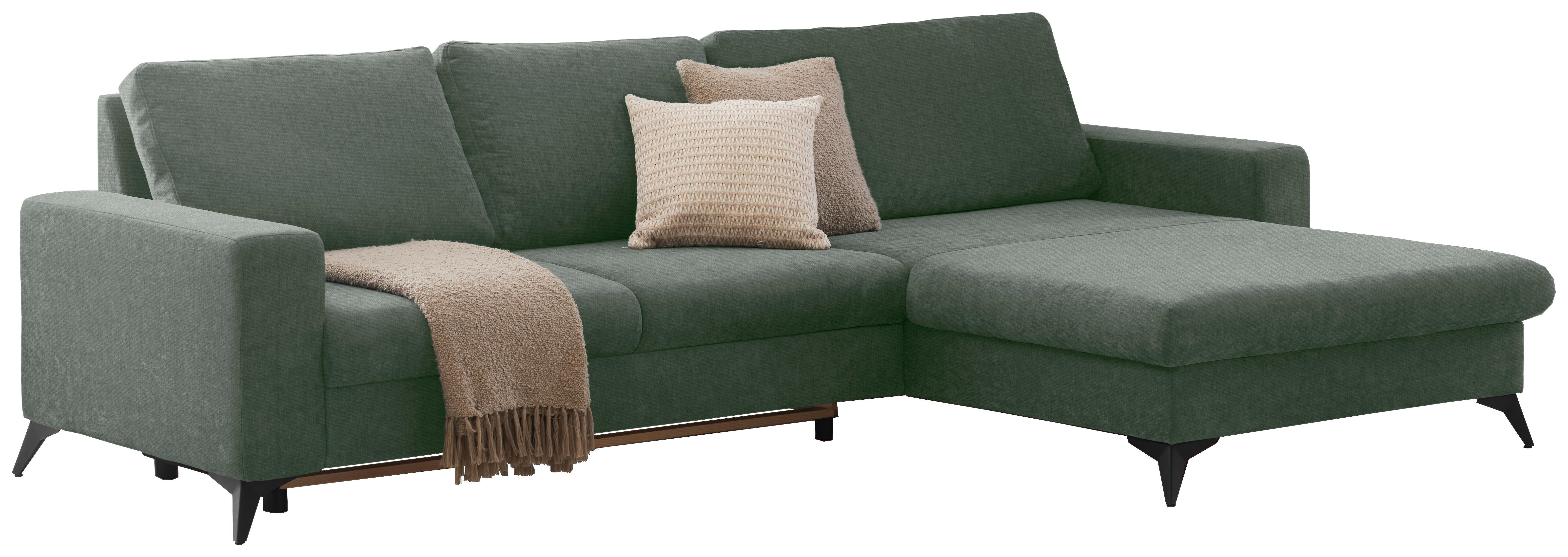 Sedacia súprava SUNNY, tm.zelená,lôžko a úl.priestor - tmavozelená, Modern, textil (290/87/178cm) - Mömax