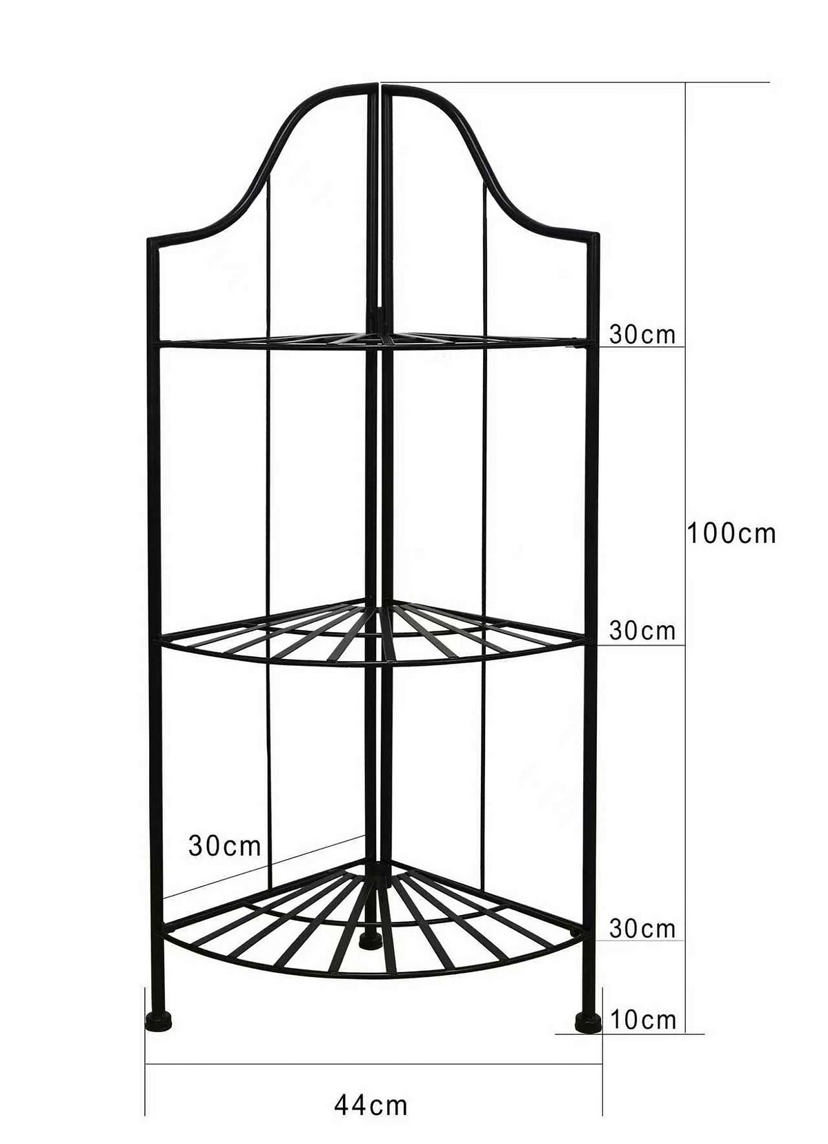 Regal Nadim Schwarz B: 30 Cm - Schwarz, Trend, Metall (30/100/30cm)