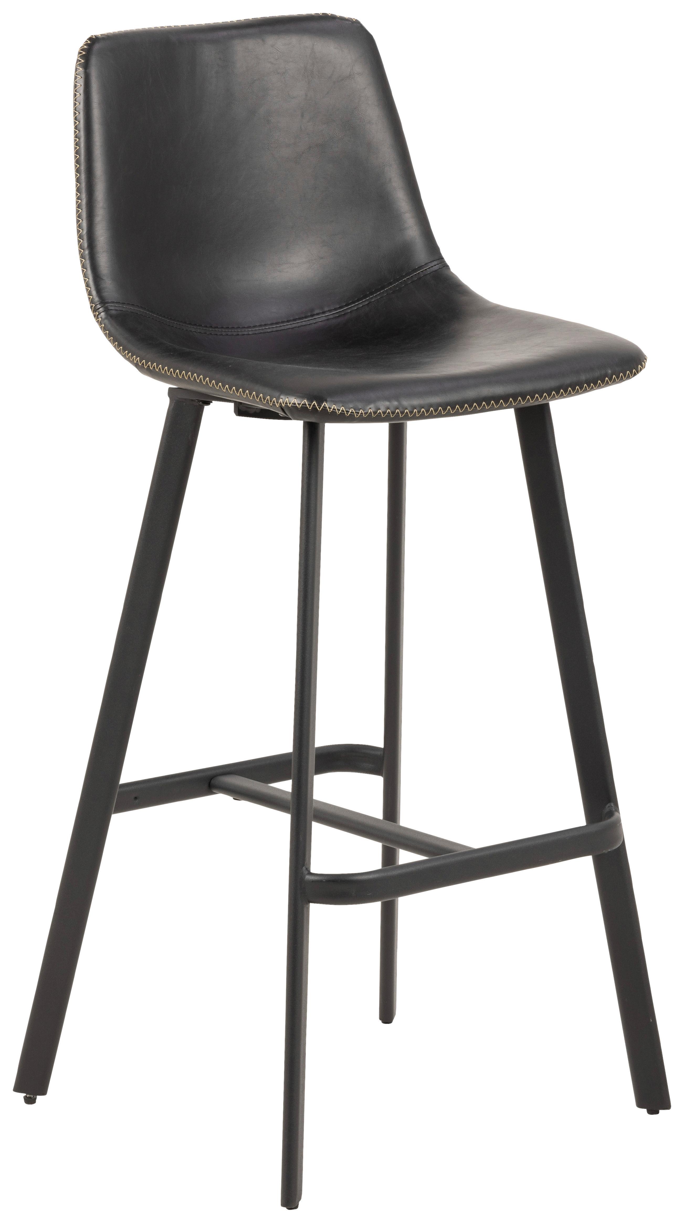 BAROVÁ ŽIDLE OREGON - černá/krémová, Trend, kov/textil (46,5/103/50cm)