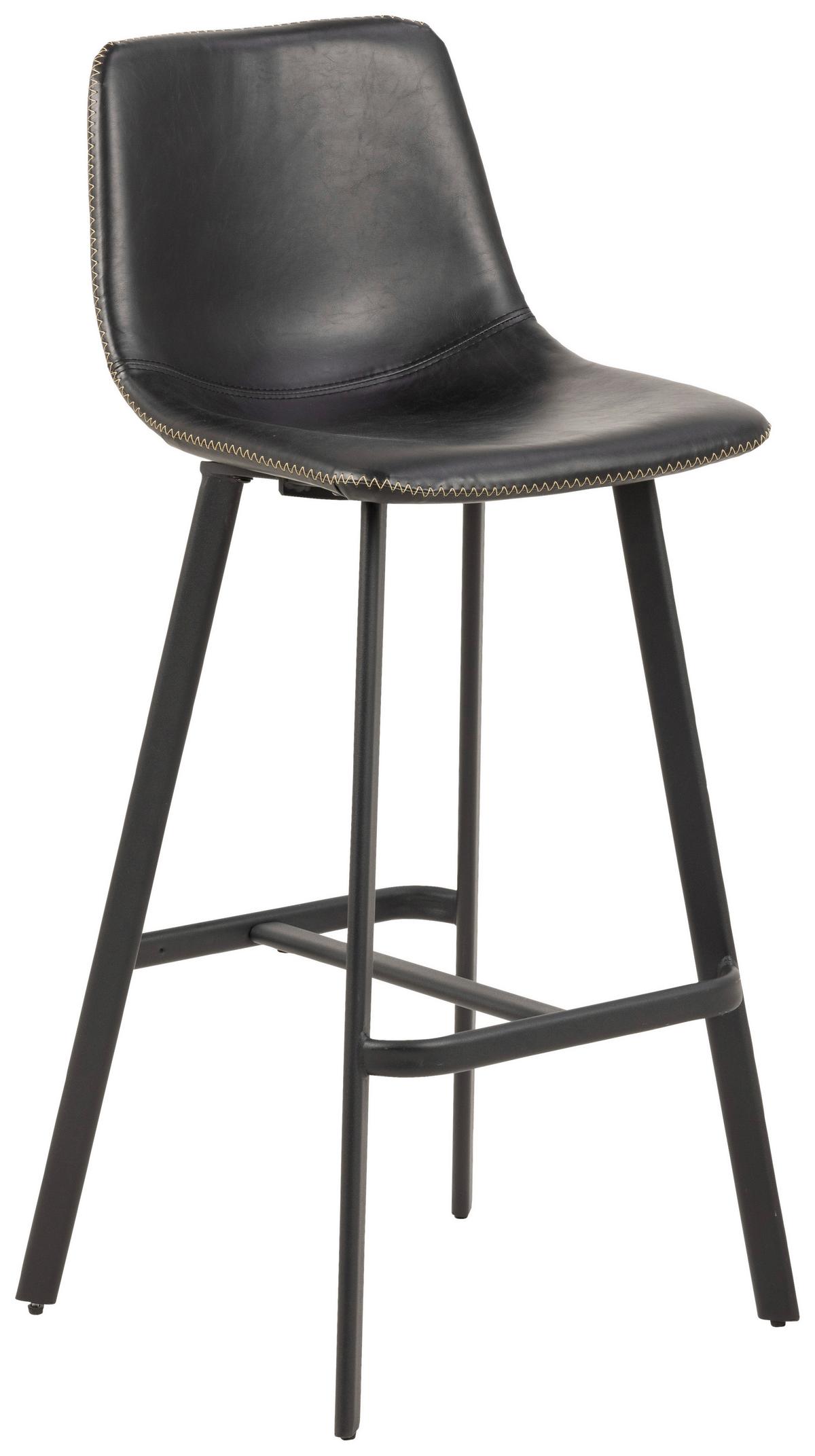 BAROVÁ ŽIDLE OREGON - černá/krémová, Trend, kov/textil (46,5/103/50cm)