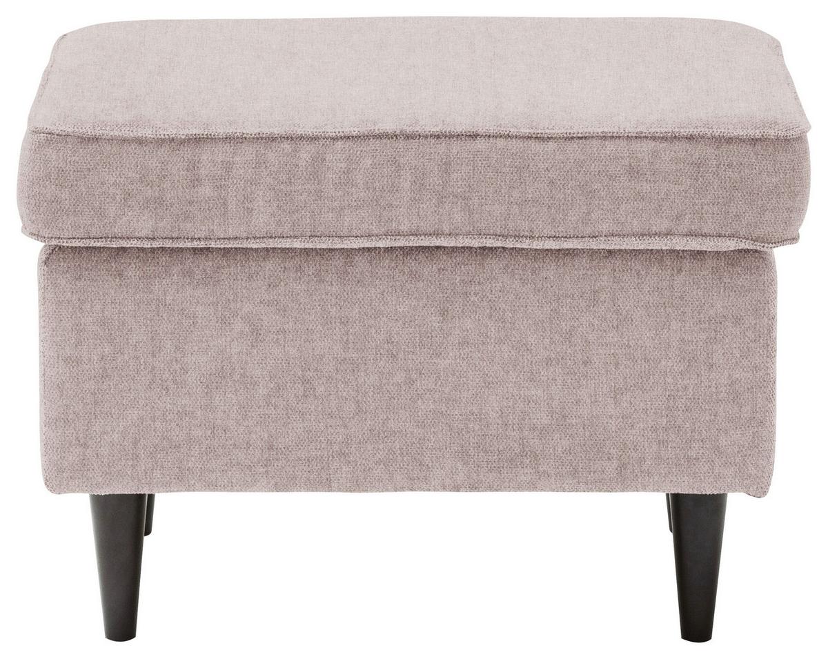 Hocker Oskar Rosa B: 63 cm - Schwarz/Rosa, Basics, Textil (63/43/42cm) - MID.YOU