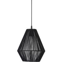 HÄNGELEUCHTE 3742803 RIO - Schwarz, KONVENTIONELL, Naturmaterialien (28/37/28cm) - PR Home