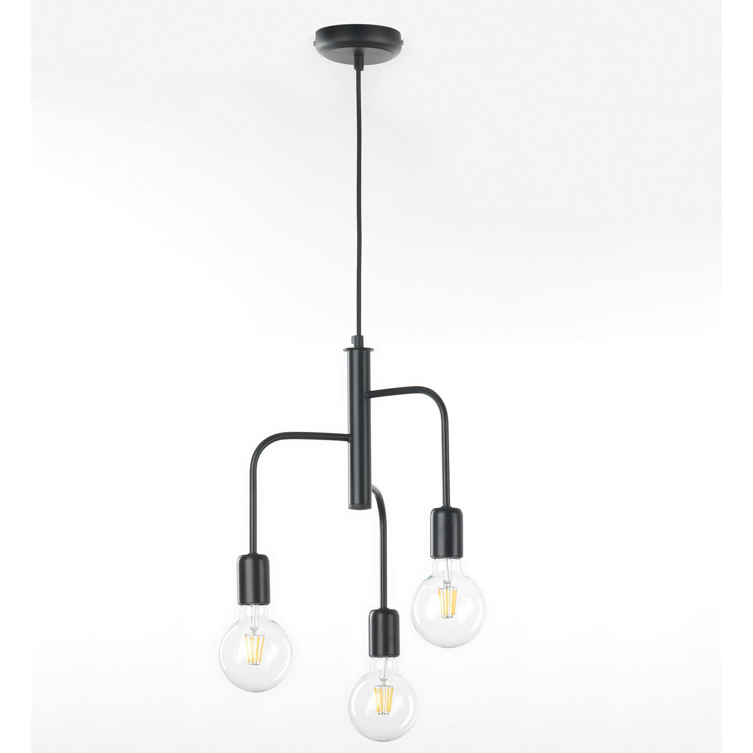 Hängeleuchte Schwarz D: 40 Cm 22w - Schwarz, Design, Metall (40/140cm)