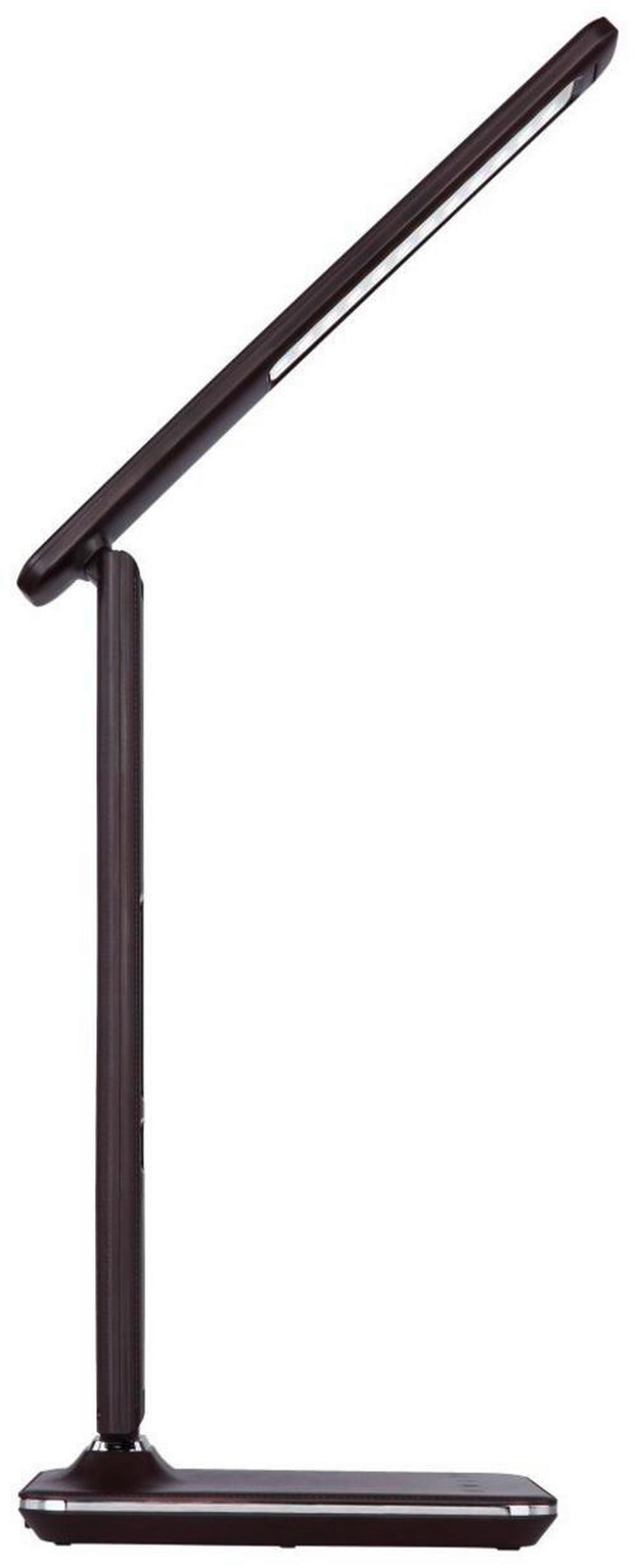 LED-Tischlampe Tanna Braun Mit Touchdimmer, Kalenderfunktion - Chromfarben/Dunkelbraun, Basics, Kunststoff (31/14/59,5cm) - Globo