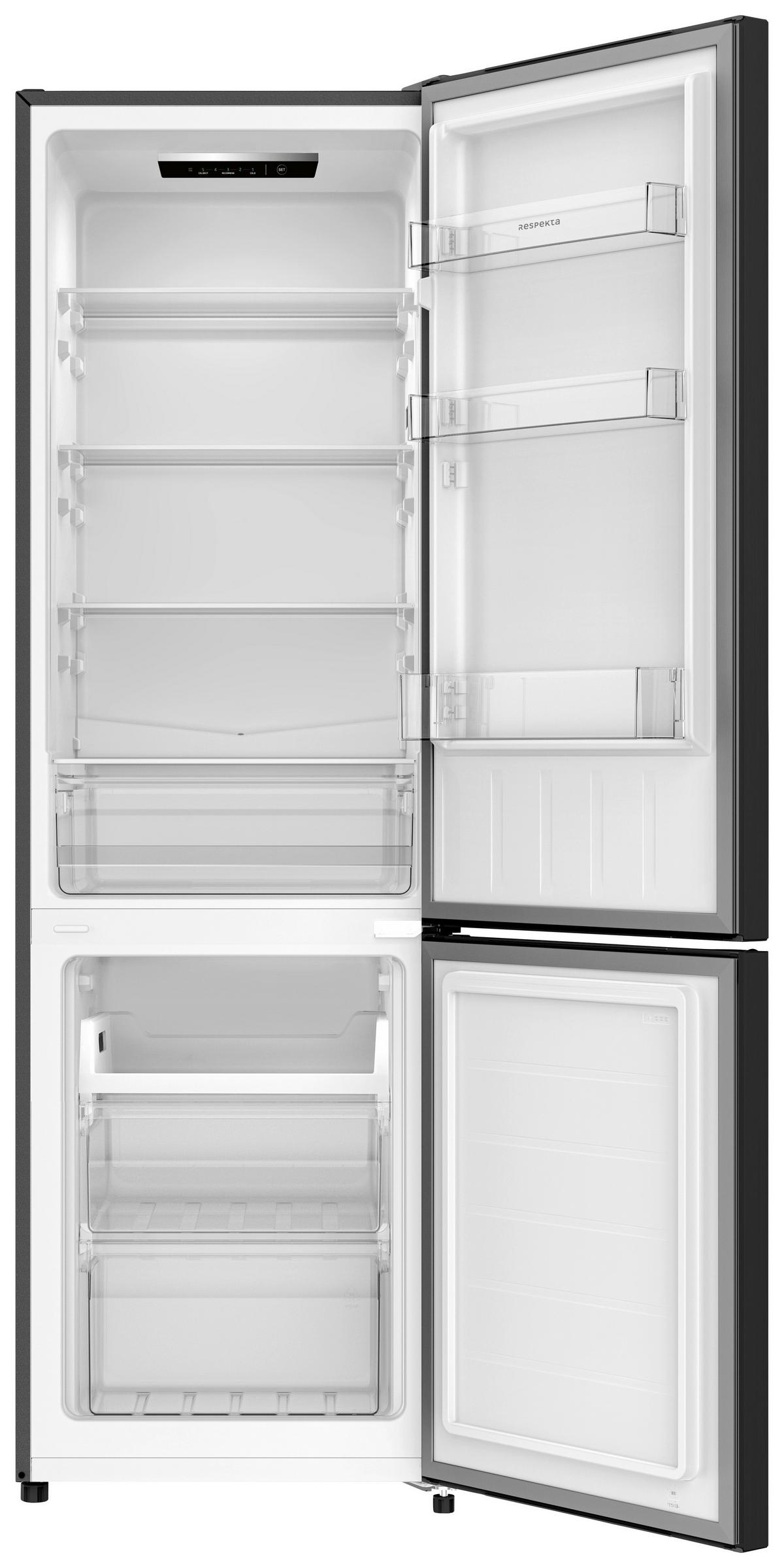 KÜHL-GEFRIER-KOMBINATION Anthrazit B: 54cm - Anthrazit, Basics, Glas/Kunststoff (54/176/55cm) - Respekta