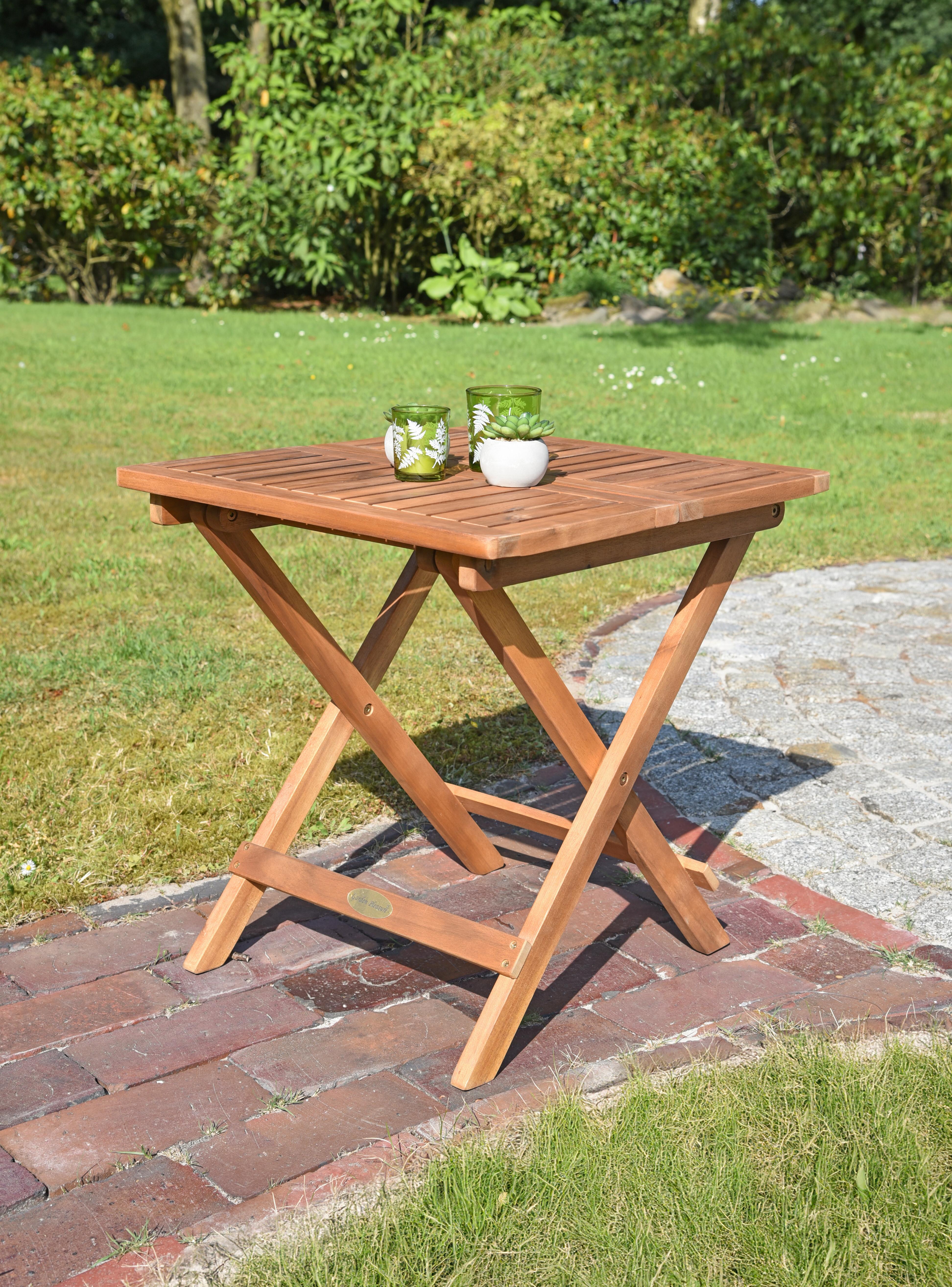 Gartenbeistelltisch Cleveland - Naturfarben, Basics, Holz (50/50/50cm) - Gardenson