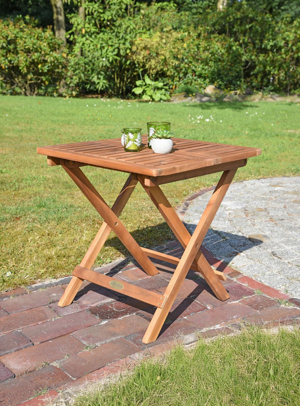 Gartenbeistelltisch Cleveland - Naturfarben, Basics, Holz (50/50/50cm) - Gardenson