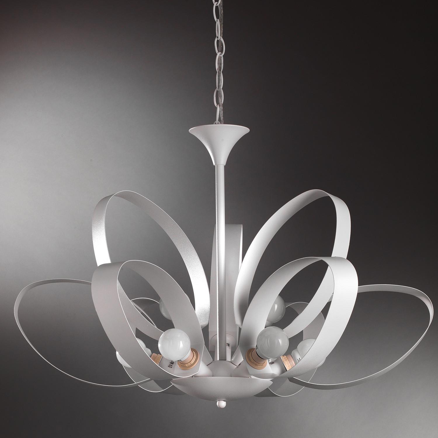 Kronleuchter 4735/9 - Weiß, Design, Metall (75/115cm)