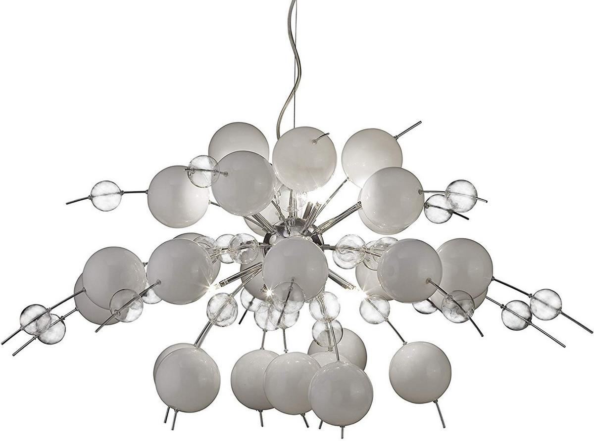 Hängeleuchte Explosion H: 150 Cm 10-Flammig - Chromfarben/Klar, Design, Glas/Metall (98/150cm) - Näve