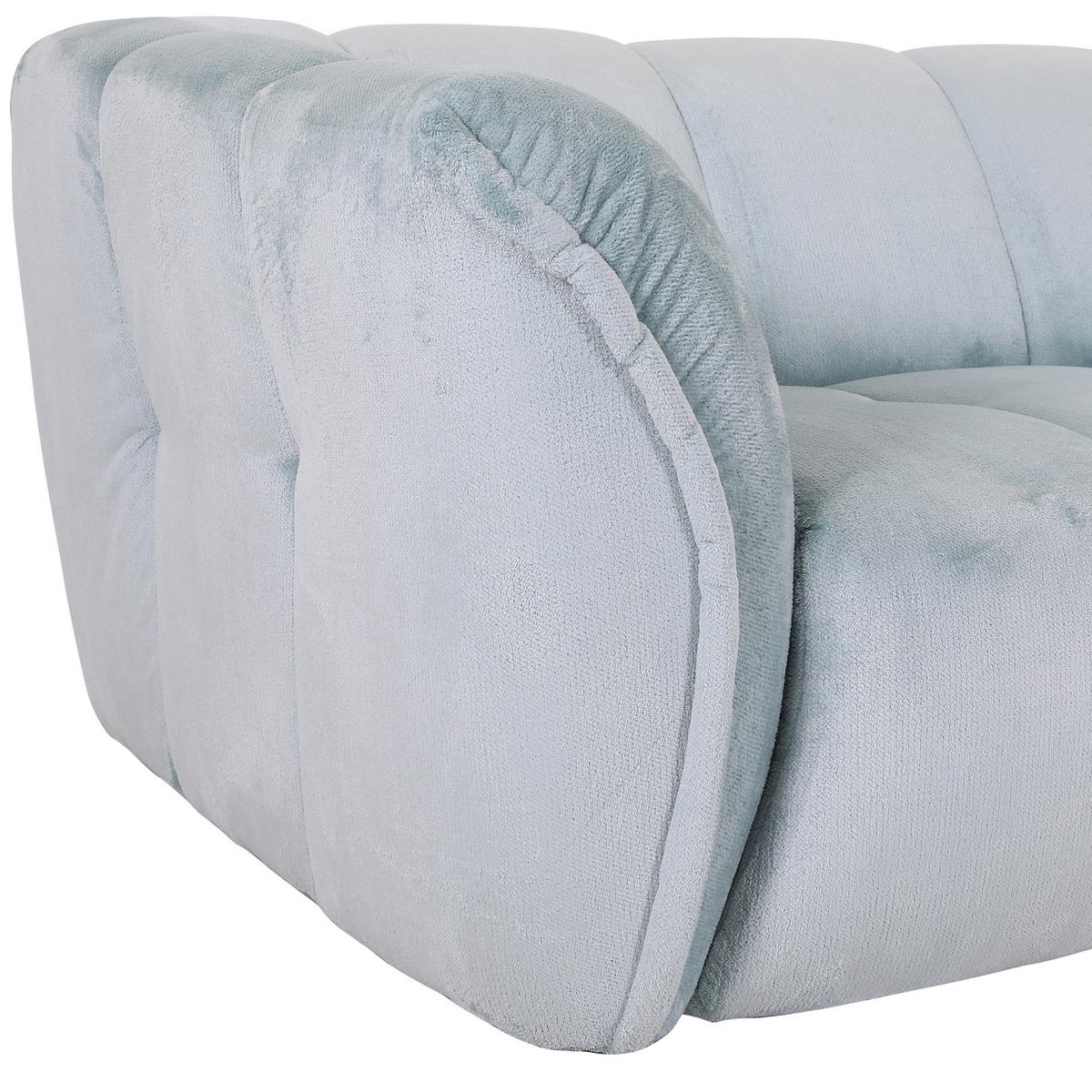 Bigsofa Sabea Mintgrün B: 220 Cm - Schwarz/Mintgrün, KONVENTIONELL, Textil (220/67/106cm) - MID.YOU
