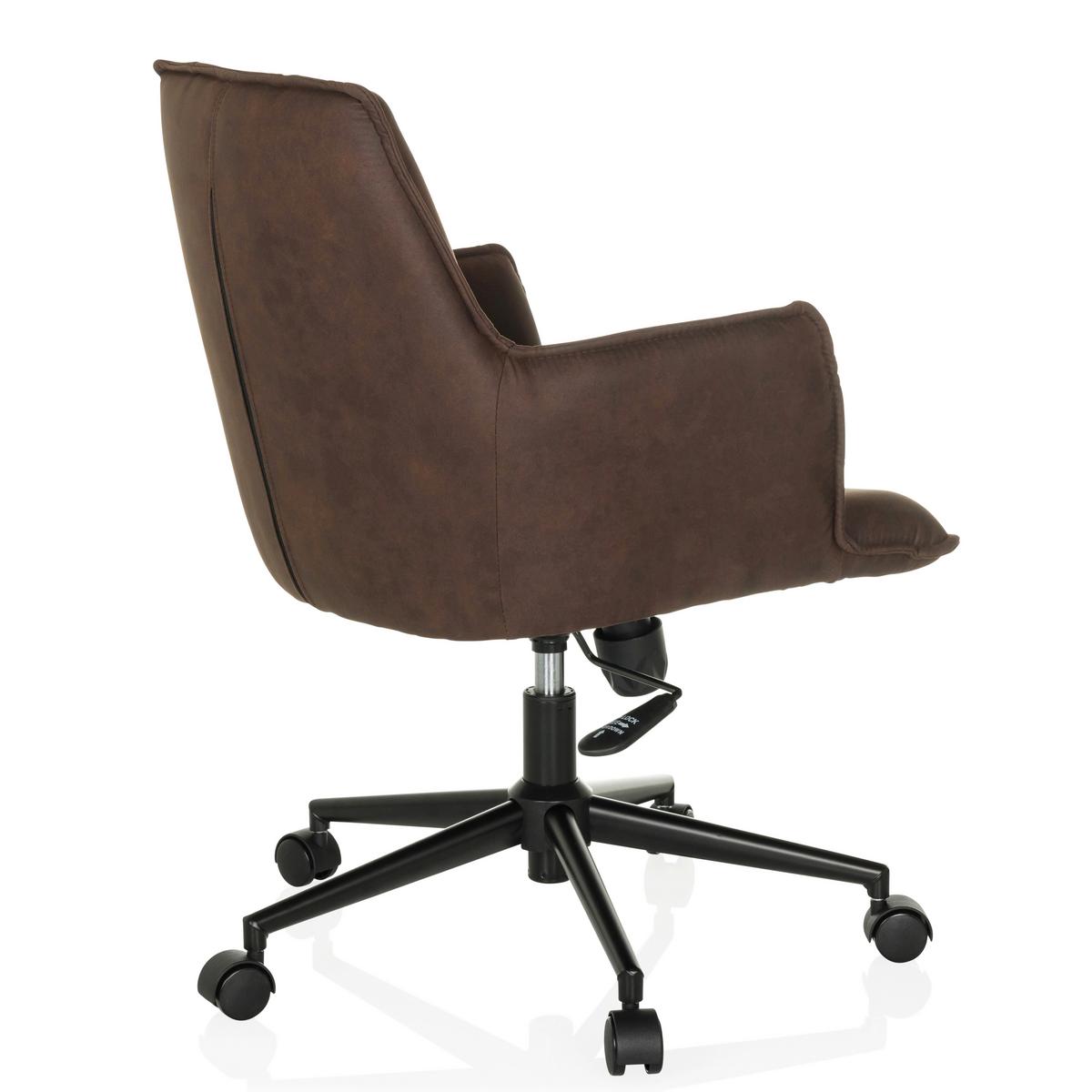 Drehstuhl Solao Life Dunkelbraun B: 54 cm - Dunkelbraun/Schwarz, MODERN, Kunststoff/Textil (54/85/70cm) - MID.YOU