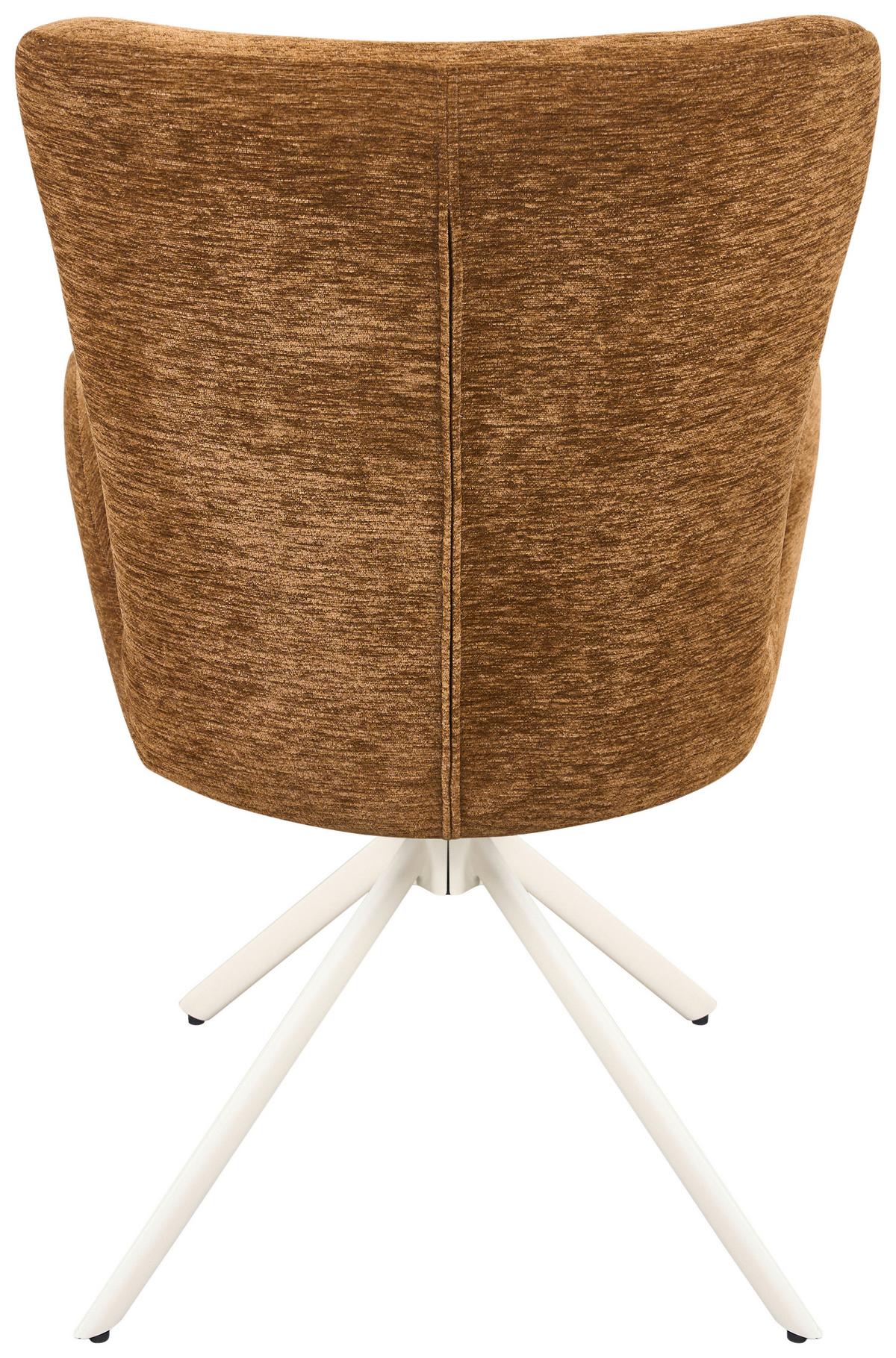 Armlehnstuhl Stella Braun/Beige - hnědá/béžová, Design, kov/textil (58/91/66cm) - Mömax
