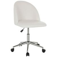 Drehstuhl Solao Ted - Chromfarben/Weiß, Basics, Kunststoff/Textil (49/77-87/55cm) - MID.YOU