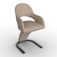 ŽIDLE S PODRUČKAMI ARIA - černá/hnědá, Moderní, kov/dřevo (54/82/62cm) - Bessagi Home