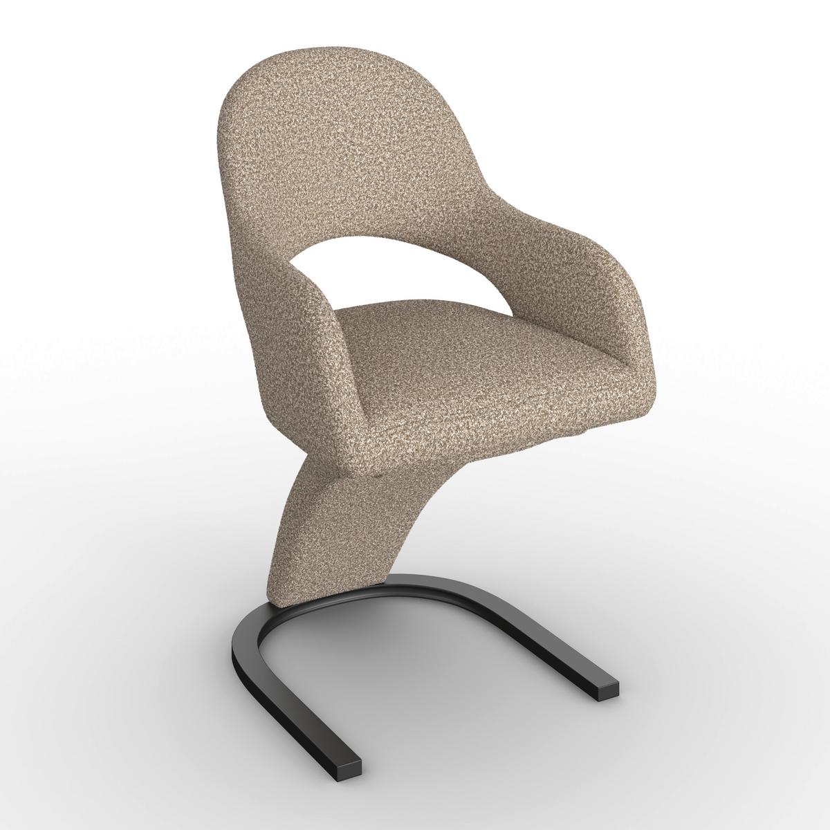 ŽIDLE S PODRUČKAMI ARIA - černá/hnědá, Moderní, kov/dřevo (54/82/62cm) - Bessagi Home