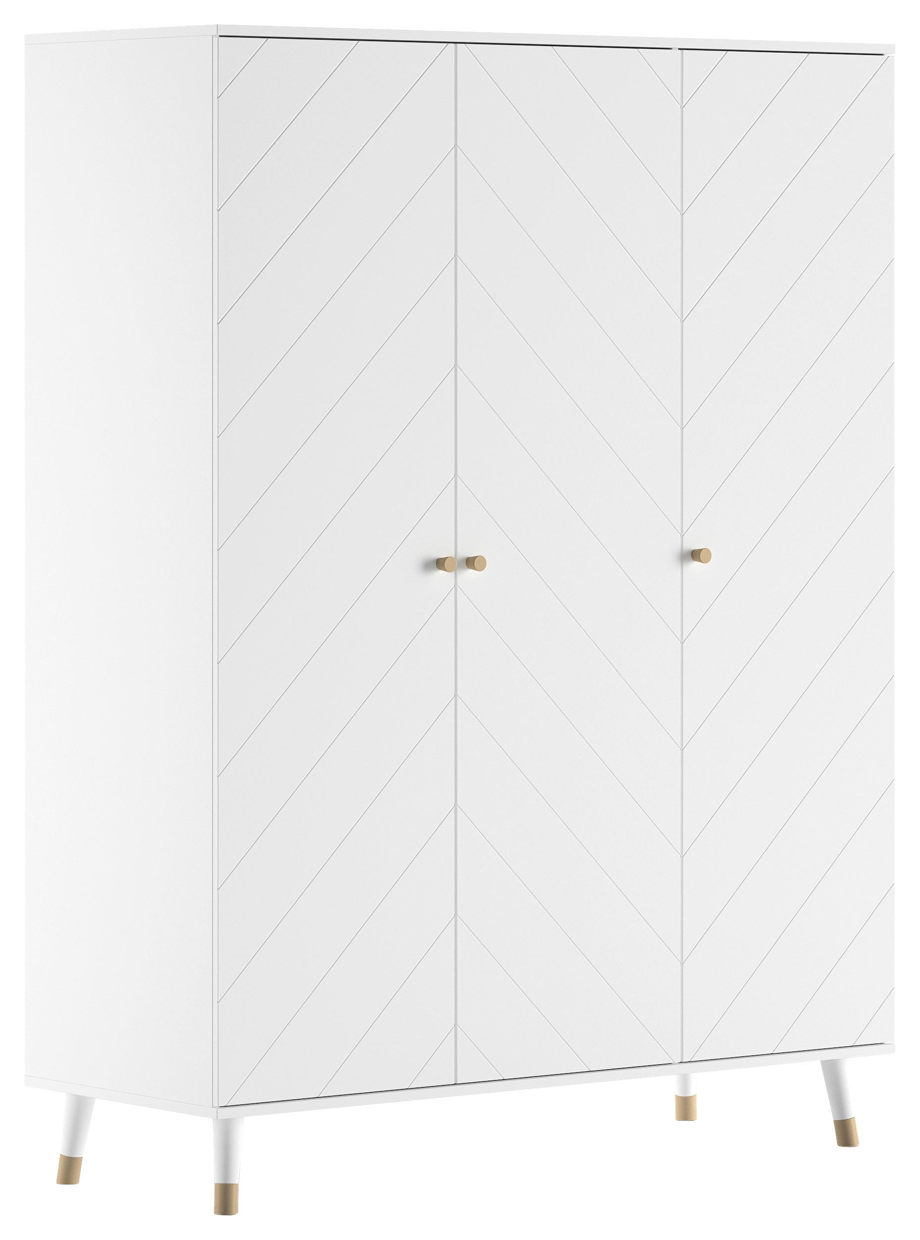 KINDERKLEIDERSCHRANK BILLY - Weiß, MODERN, Holzwerkstoff (150/200/59cm) - Vipack
