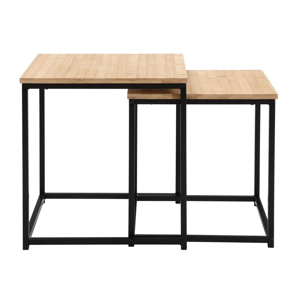 SADA STOLKŮ KOKO -EXKLUSIV- - černá/přírodní barvy, Lifestyle, kov/přírodní materiály (34/38/36/40/34/38cm) - Mömax
