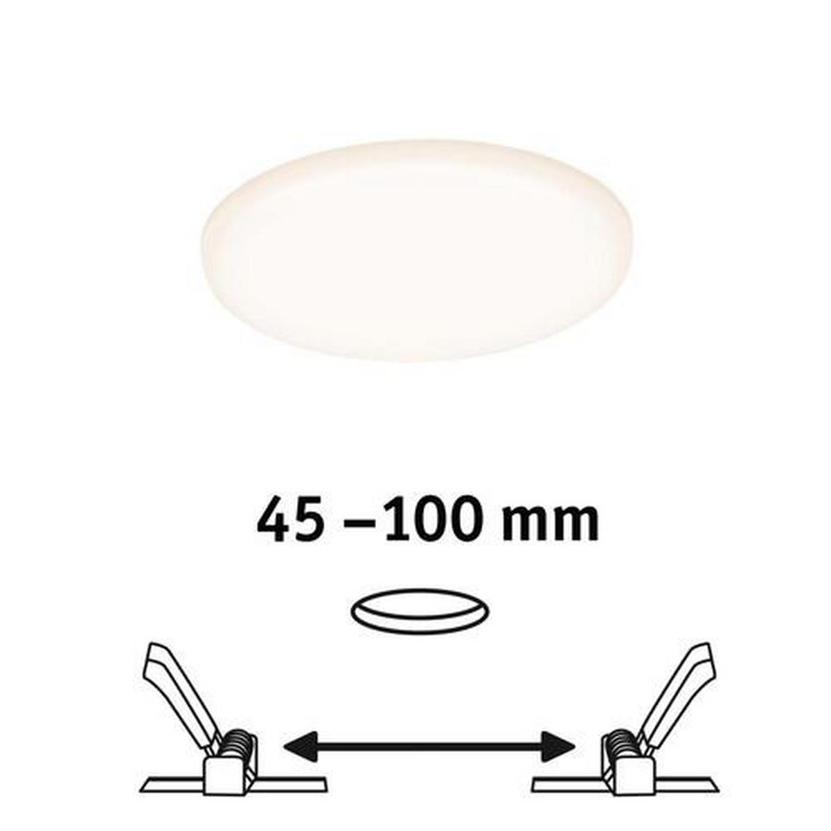 LED-Paneel Ø 12,5 cm Rund - Weiß, Basics, Kunststoff (12,5/1cm) - Paulmann