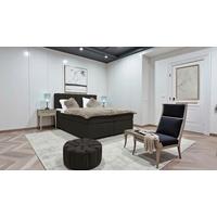 Boxbett Capri Schwarz, Lf: 140x200 cm - Schwarz, MODERN, Textil (140/200cm) - Livetastic