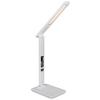 LED-Tischlampe Tanna dimmbar Weiß mit Kalenderfunktion - Chromfarben/Weiß, Basics, Kunststoff (31/14/59,5cm) - Globo