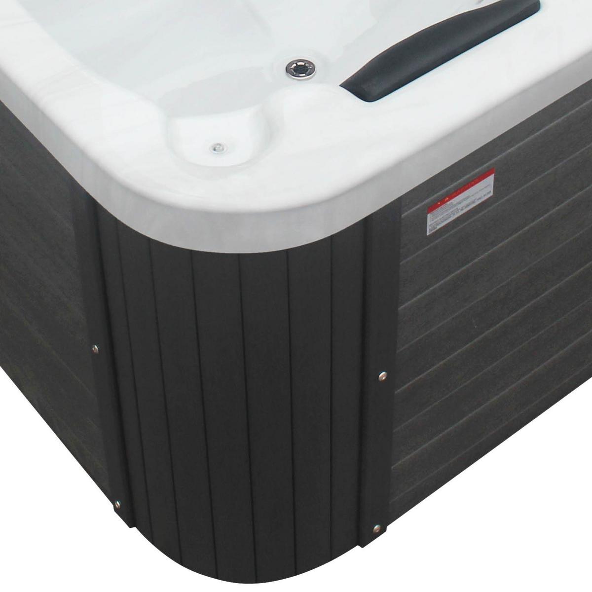 Whirlpool Kunststoff Xxl1908 205x130x70 Cm - Schwarz/Weiß, Basics, Kunststoff (130/205/70cm)
