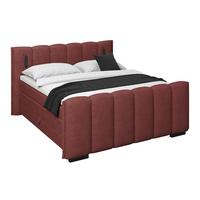 Boxspringbett Elysia inkl. Bettkasten 200x200 - Bordeaux/Schwarz, Trend, Holz/Holzwerkstoff (200/200cm) - Luca Bessoni