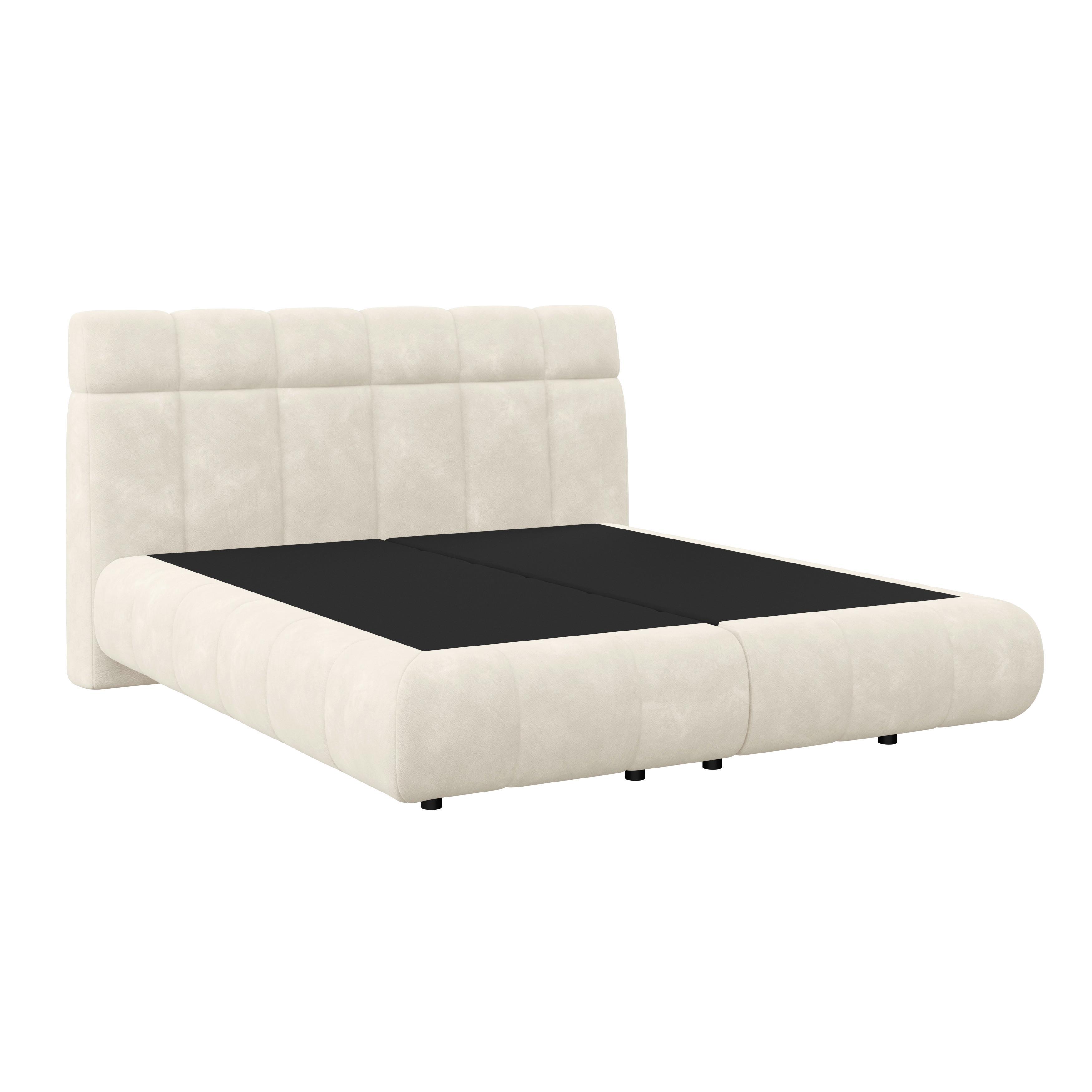Boxspringbett Nobu o. Matratze Champagner, LF: 160x200 cm