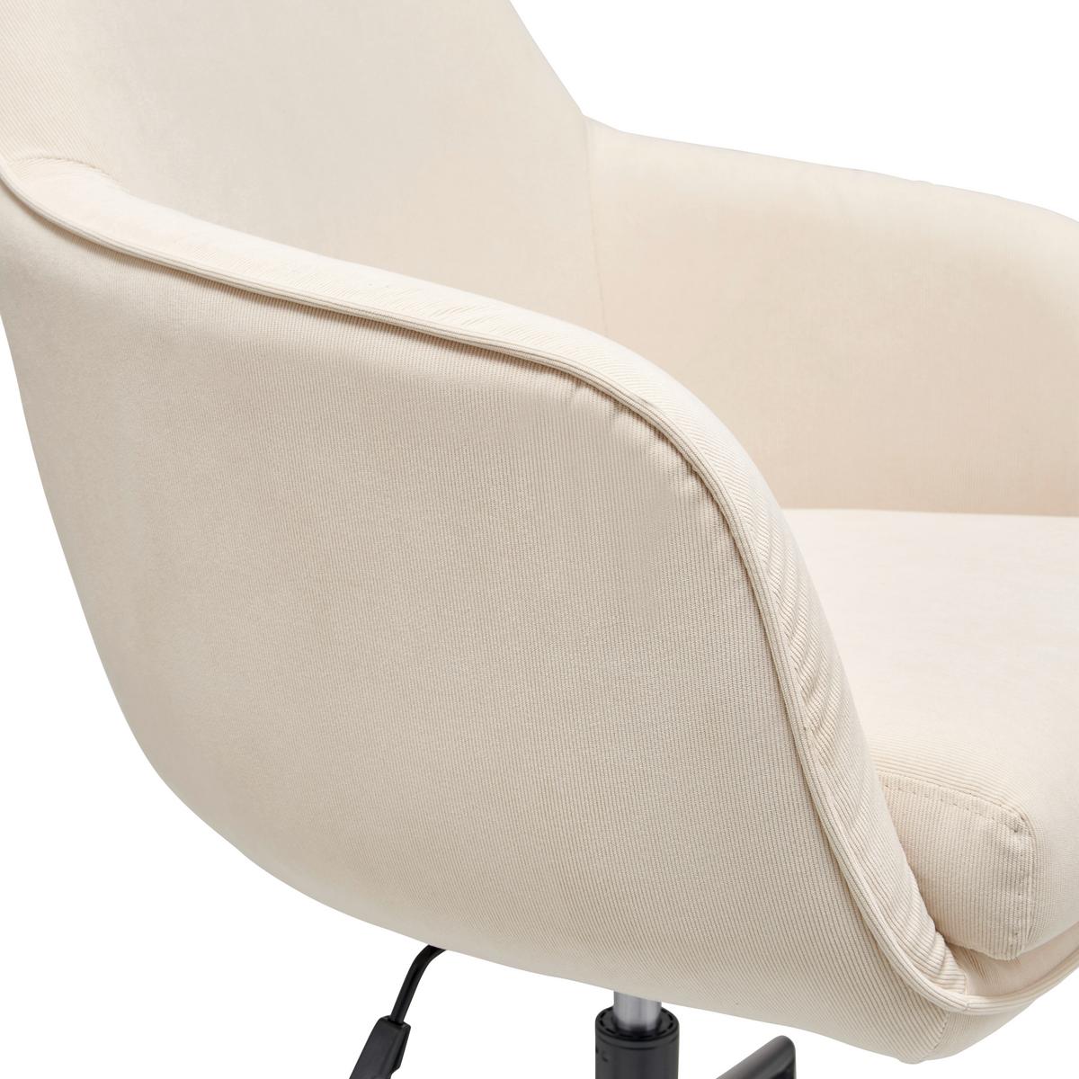 Drehstuhl Columbus - Beige/Schwarz, LIFESTYLE, Kunststoff/Textil (63/93-98/71cm) - Livetastic