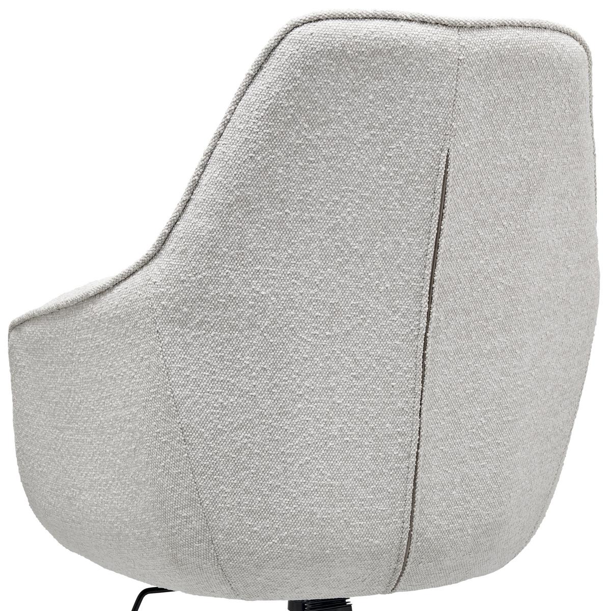 Drehstuhl Columbus - Beige/Schwarz, LIFESTYLE, Kunststoff/Textil (63/93-98/71cm) - Livetastic