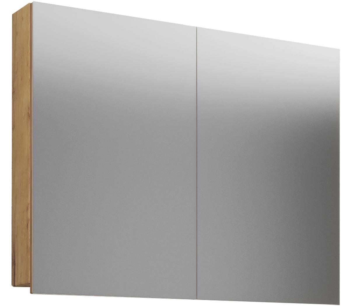 Spiegelschrank Vcb 1 - Eichefarben/Honig, Basics, Glas/Holzwerkstoff (80/59/12cm) - MID.YOU