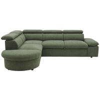 Ecksofa Firenze - Schwarz/Olivgrün, Basics, Textil (219/265cm) - MID.YOU